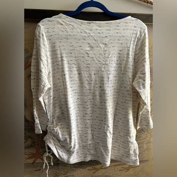 New J Jill Pure Jill Cotton Blend Neutral Top SZ Large Petite or Regular Large - Picture 6 of 11